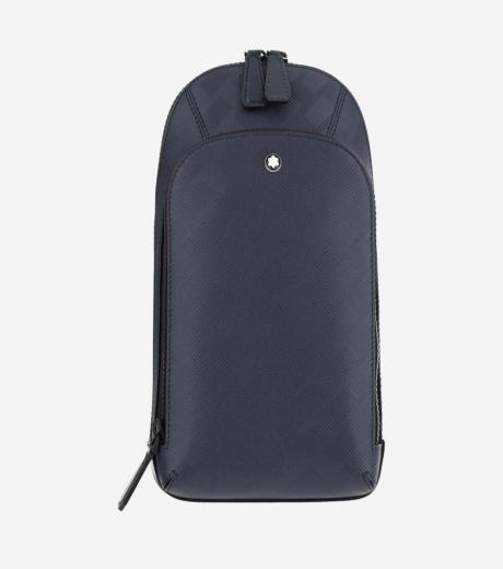 dark blue  solid crossbody bag