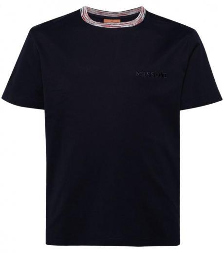 dark blue cotton t-shirt