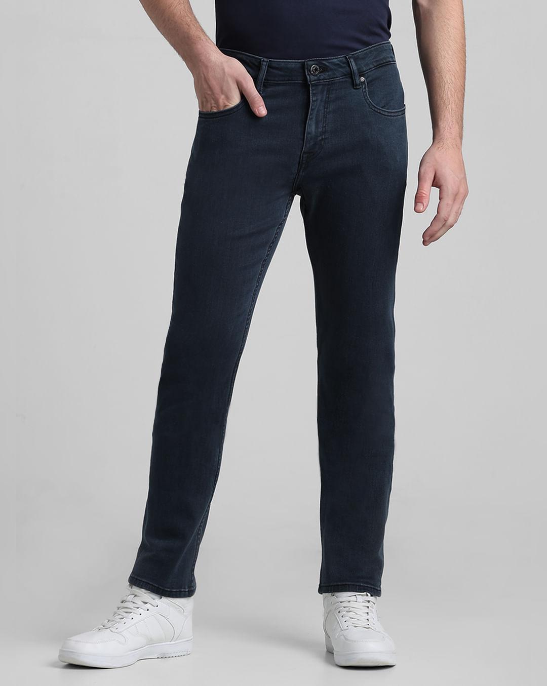 dark blue low rise glenn slim fit jeans