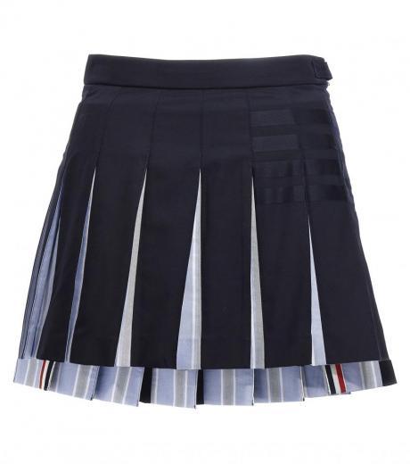 dark blue rwb pleated skirt