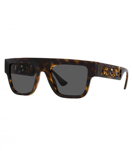 dark brown browline logo sunglasses