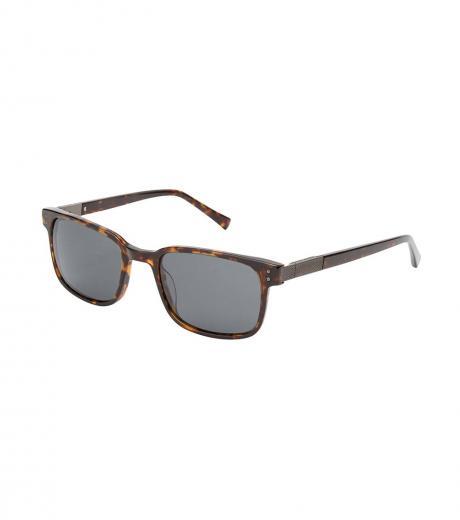 dark brown polarized square sunglasses
