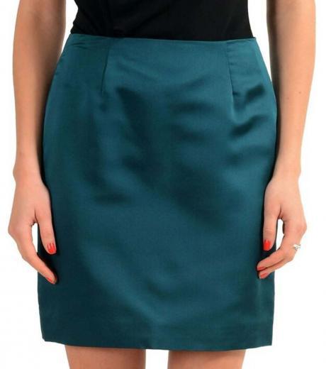 dark green mini skirt