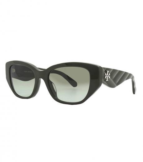 dark green rectangular sunglasses