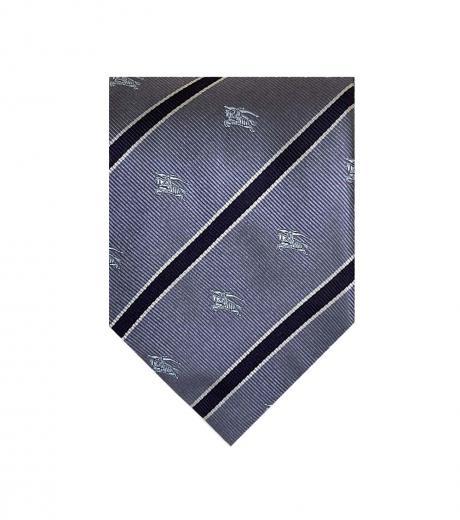 dark grey blue stripes tie