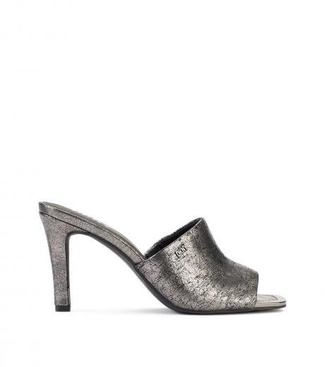 dark grey bronx square toe heels