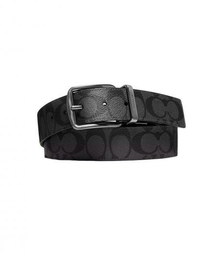 dark grey harness buckle cut to size reversible belt
