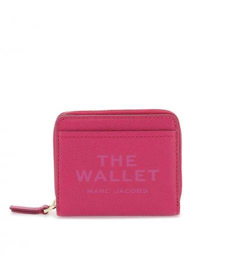 dark pink mini compact wallet