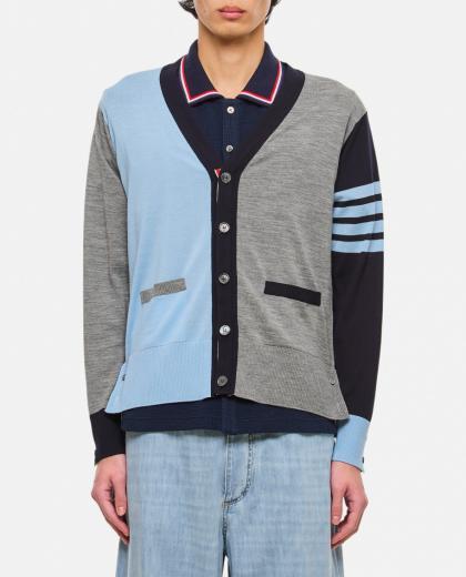 dark blue 4 bar stripe cardigan