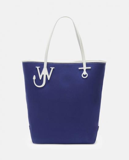 dark blue anchor tall tote