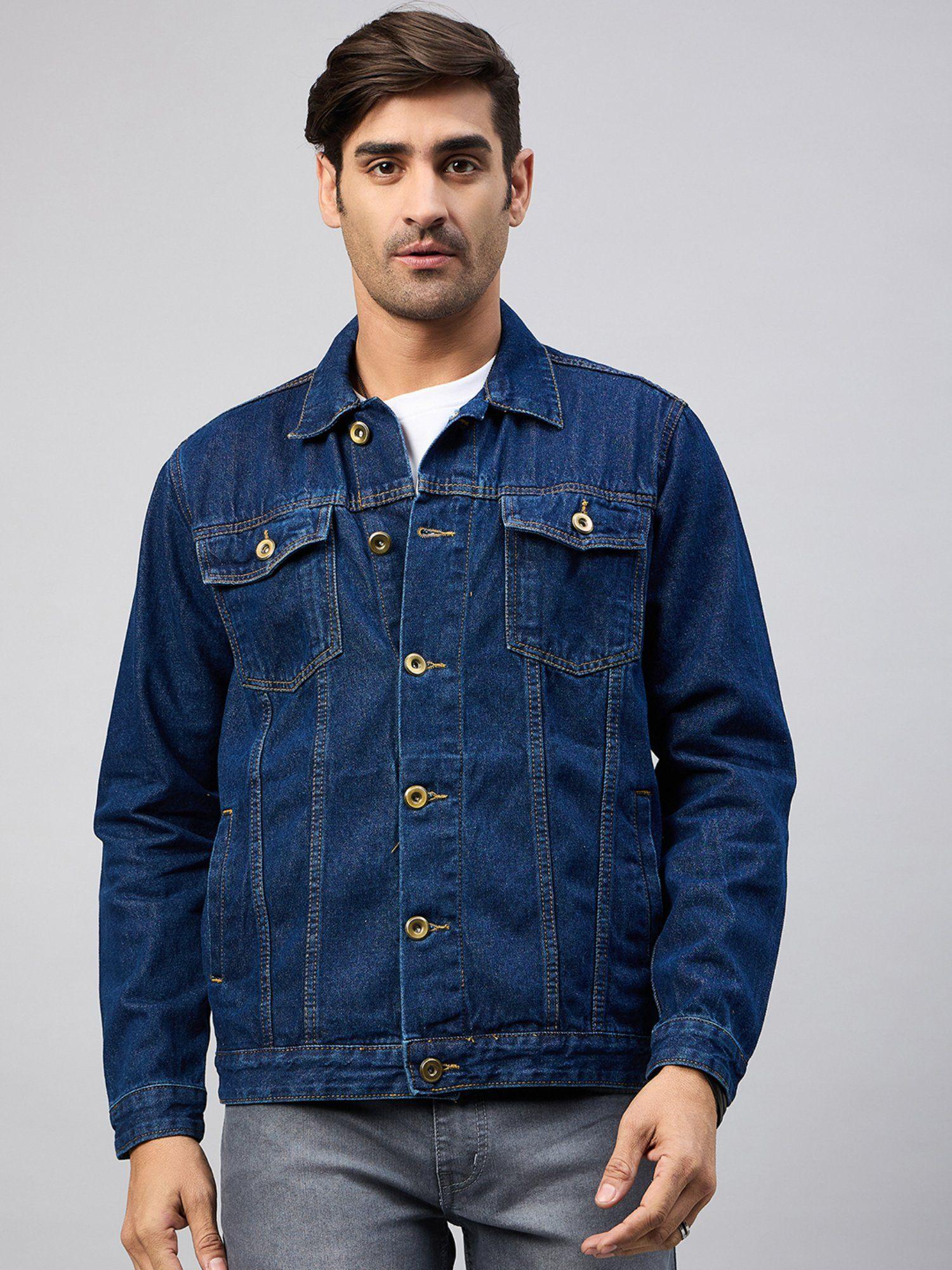 dark blue denim jacket