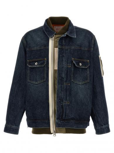 dark blue denim jacket