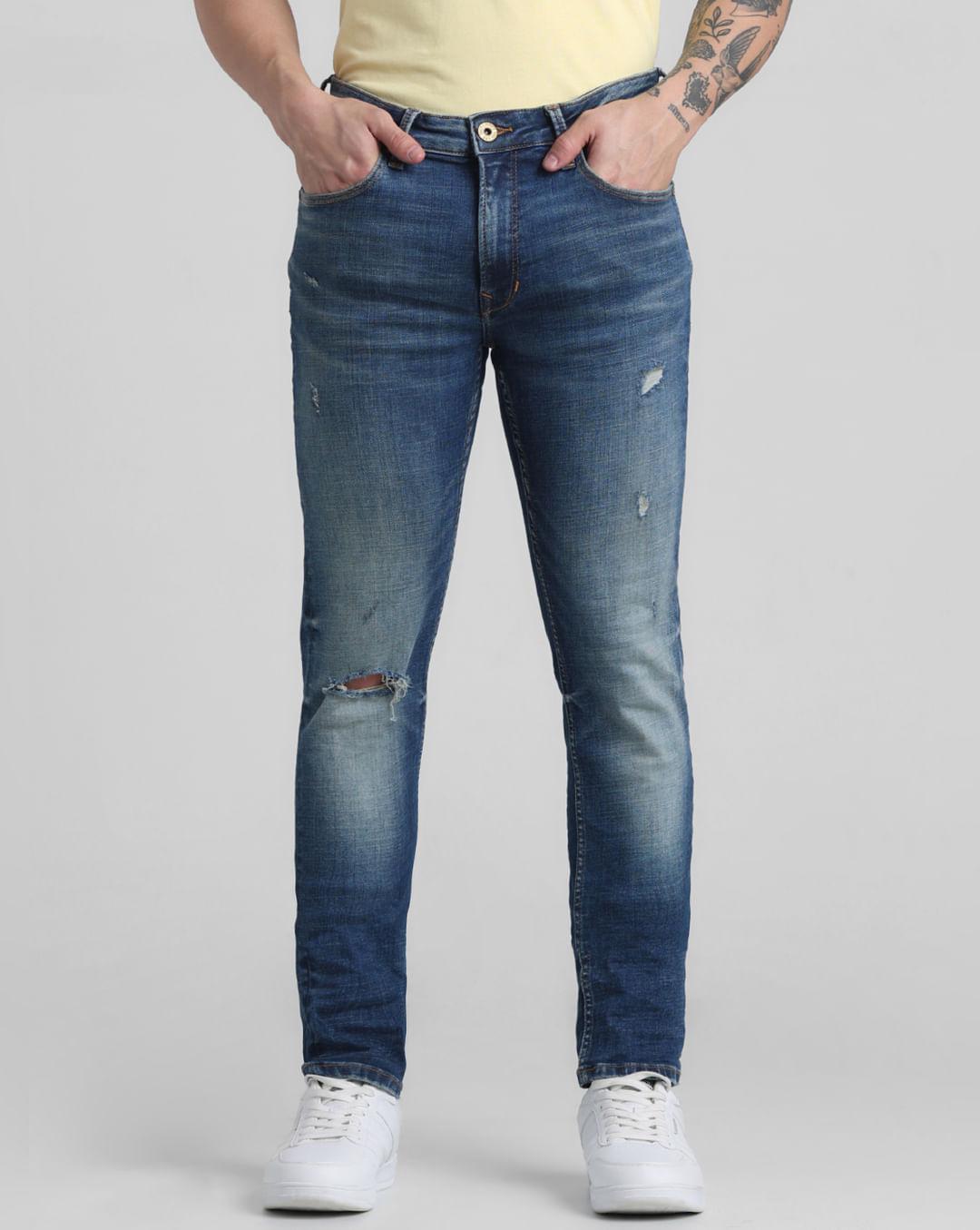 dark blue low rise ben skinny jeans