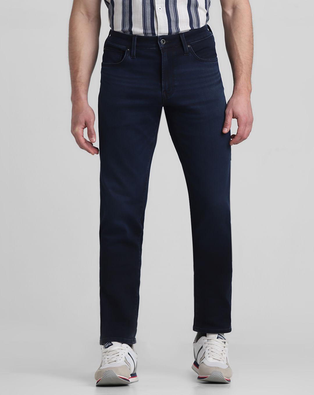 dark blue low rise glenn slim fit jeans