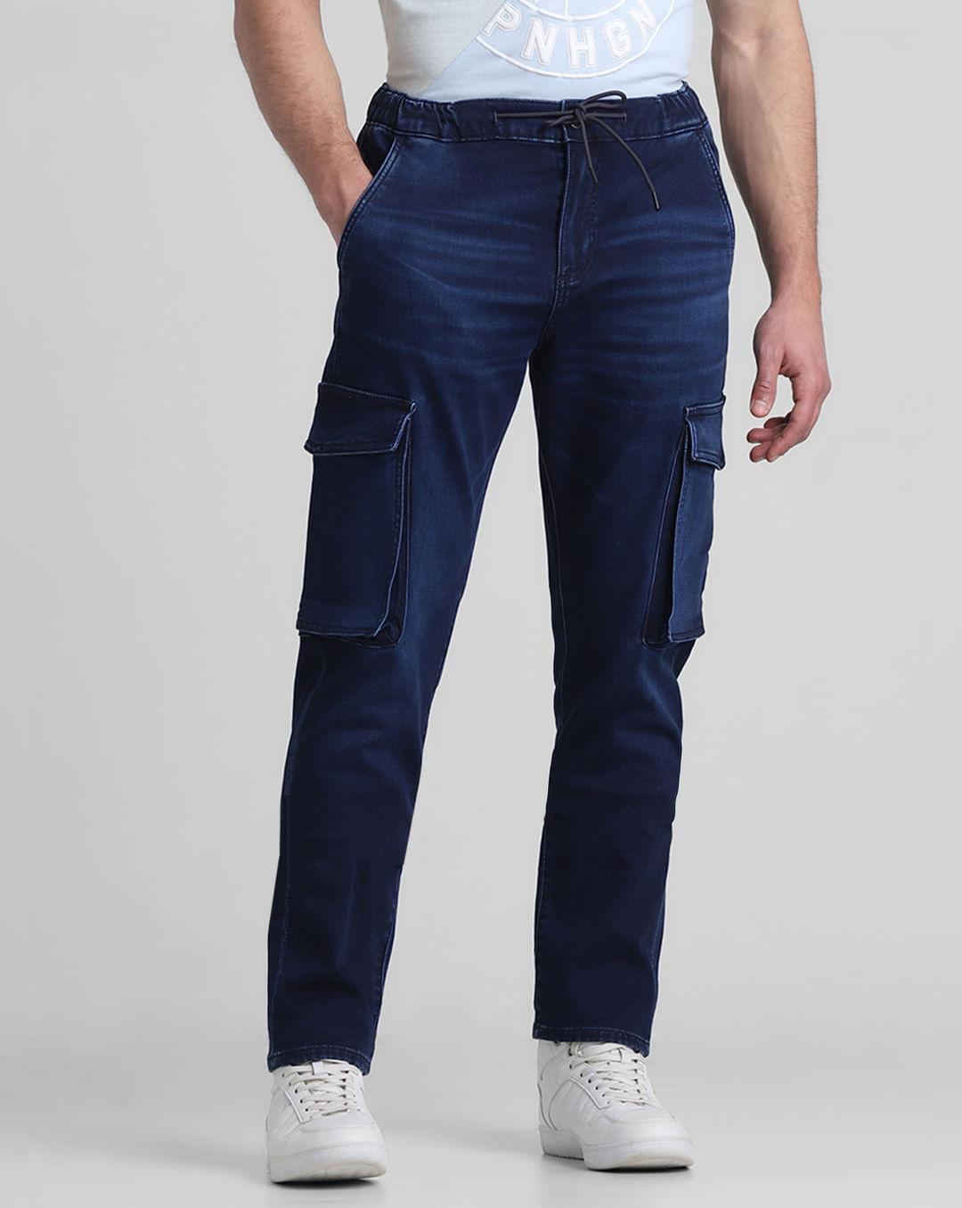 dark blue low rise paul anti fit jeans