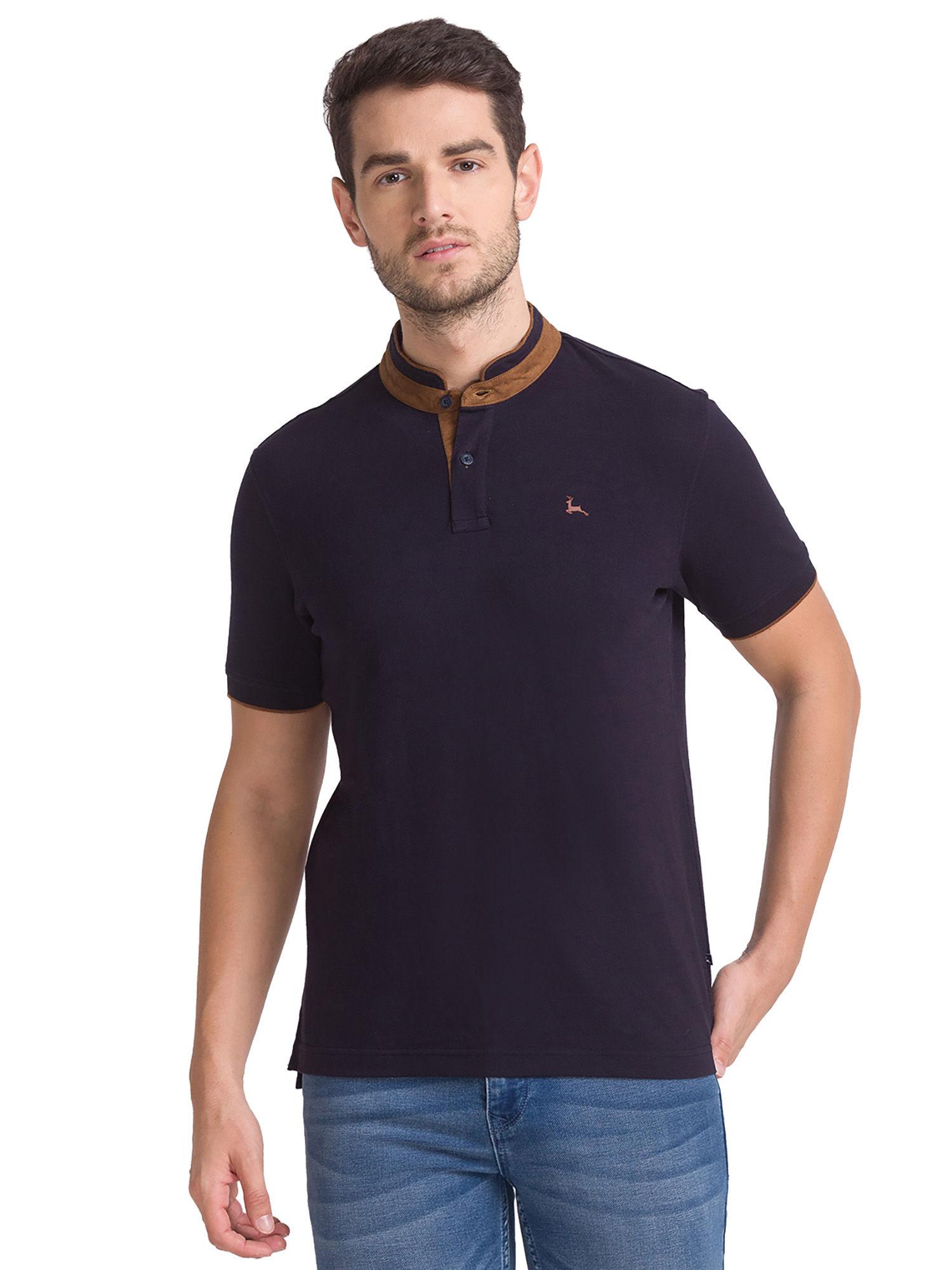 dark blue polo t-shirt