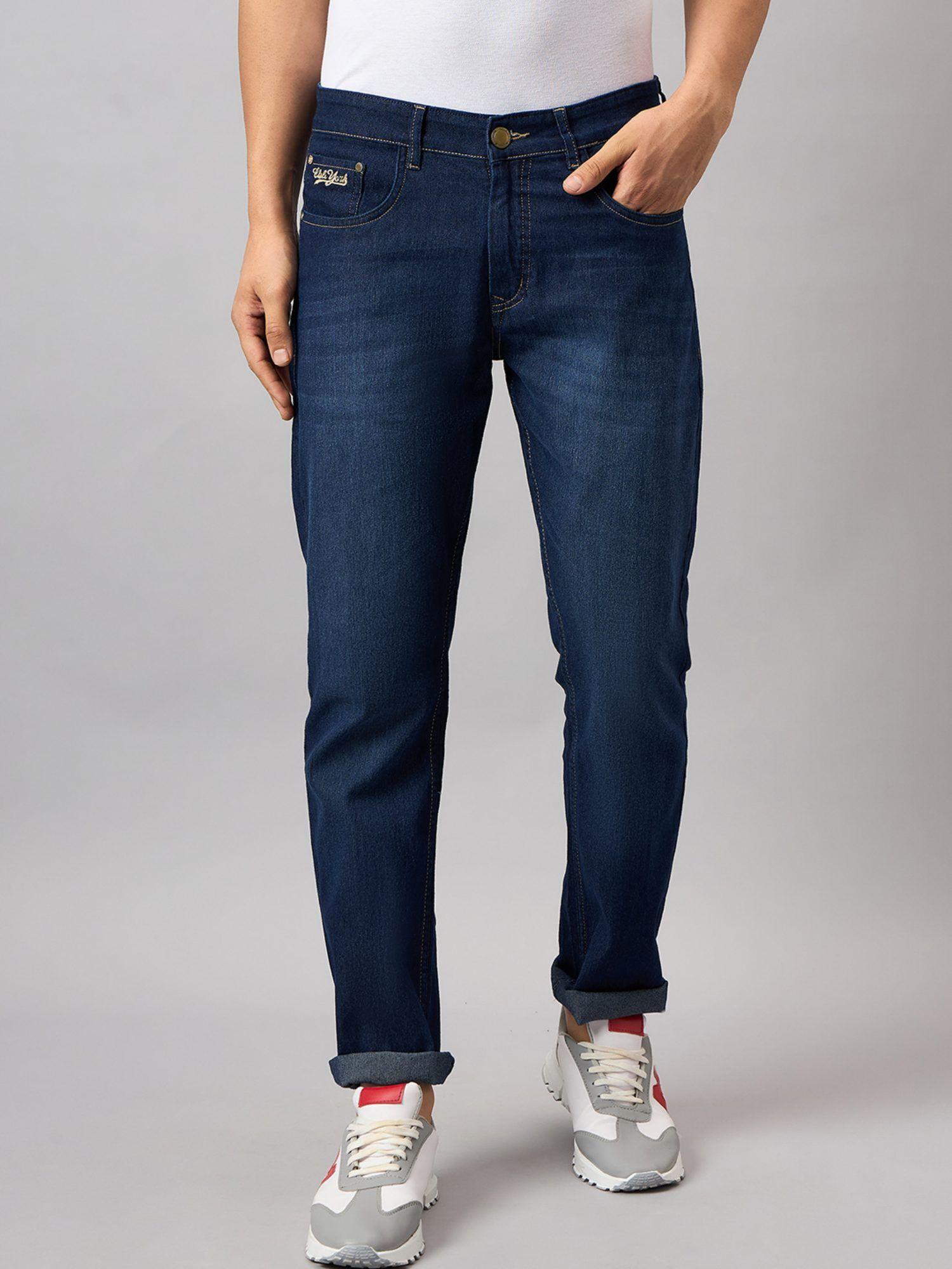 dark blue solid jean