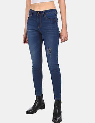 dark blue twiggy skinny fit high rise f-light jeans