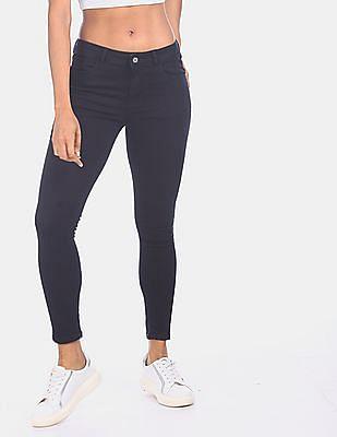 dark blue twiggy super skinny fit push up jeans with mask