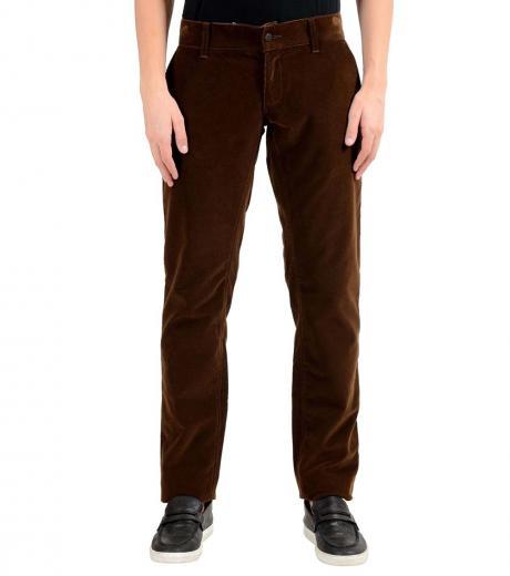 dark brown corduroy casual pants