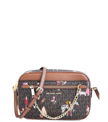 dark brown jet set small crossbody bag