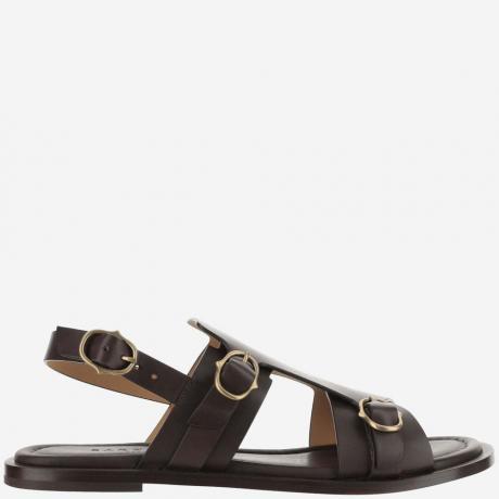 dark brown slingback sandals