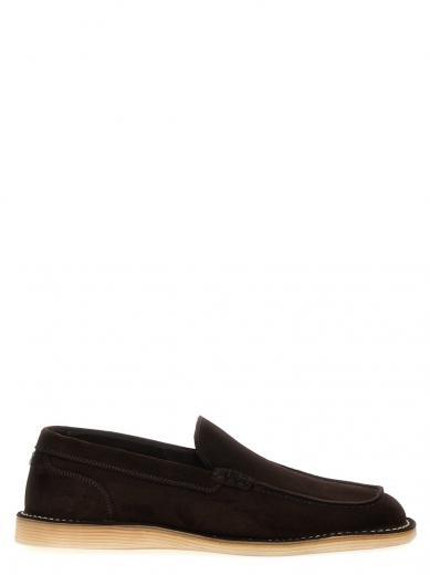 dark brown slip on loafers