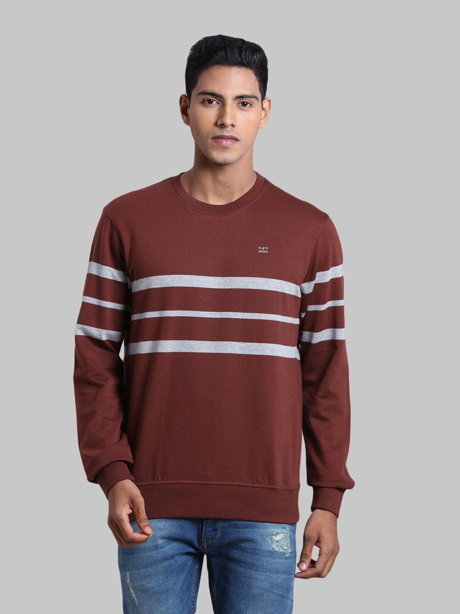 dark brown sweatshirt