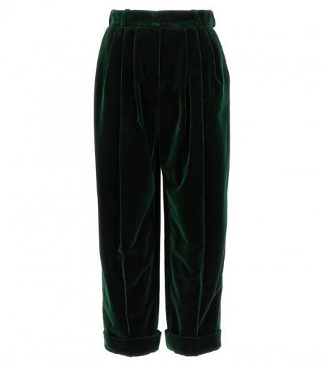dark green boyfriend pants