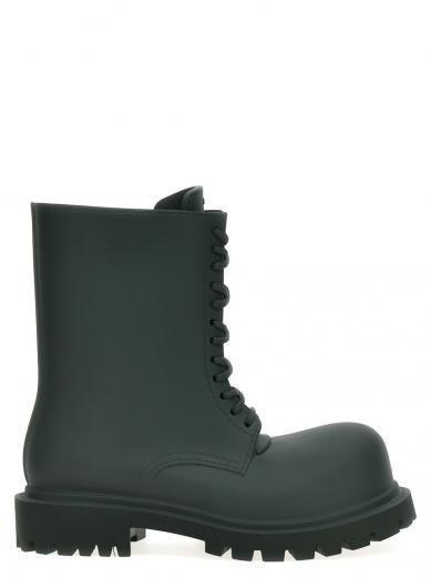 dark green lace up boots