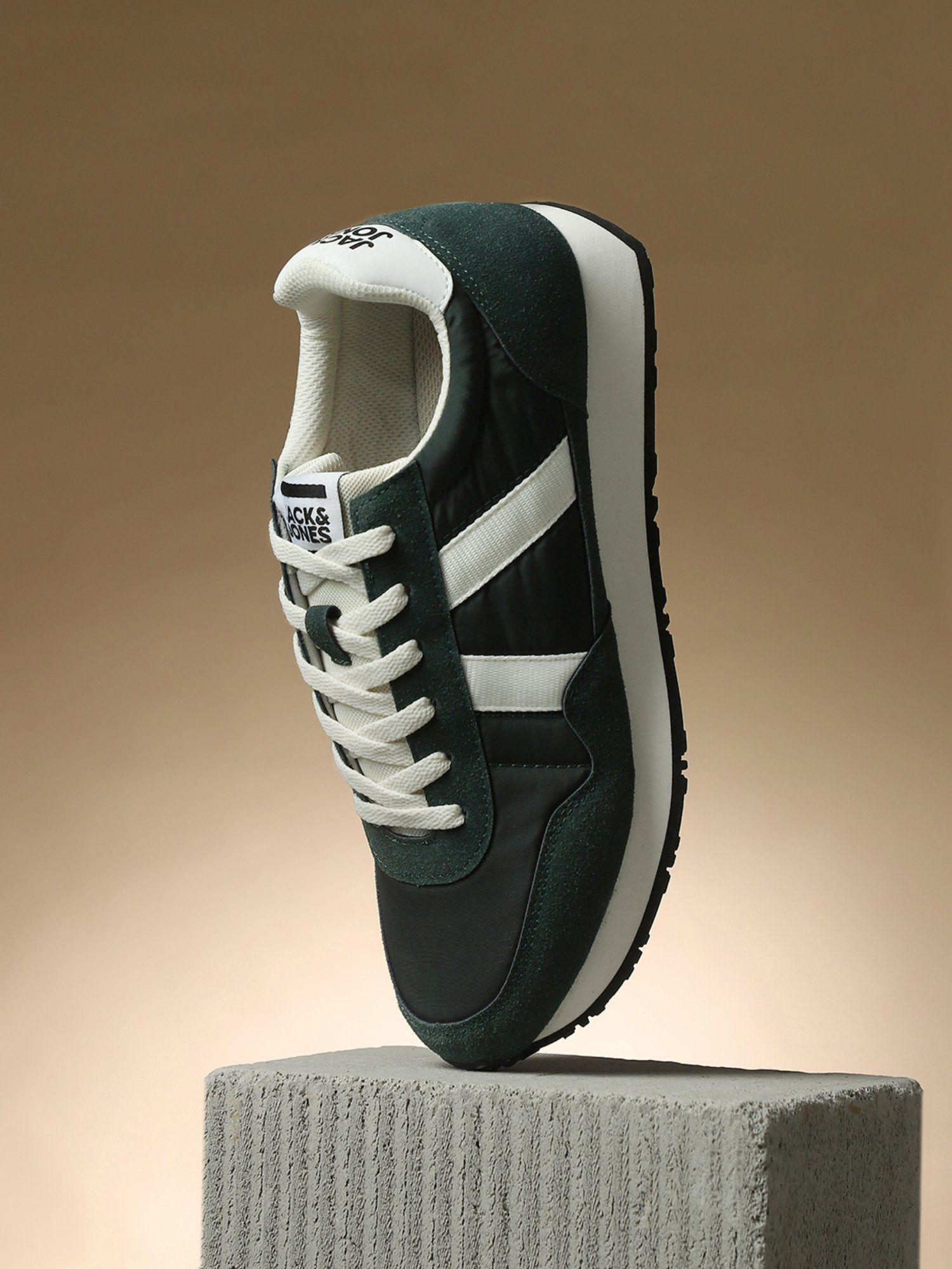 dark green mesh sneakers