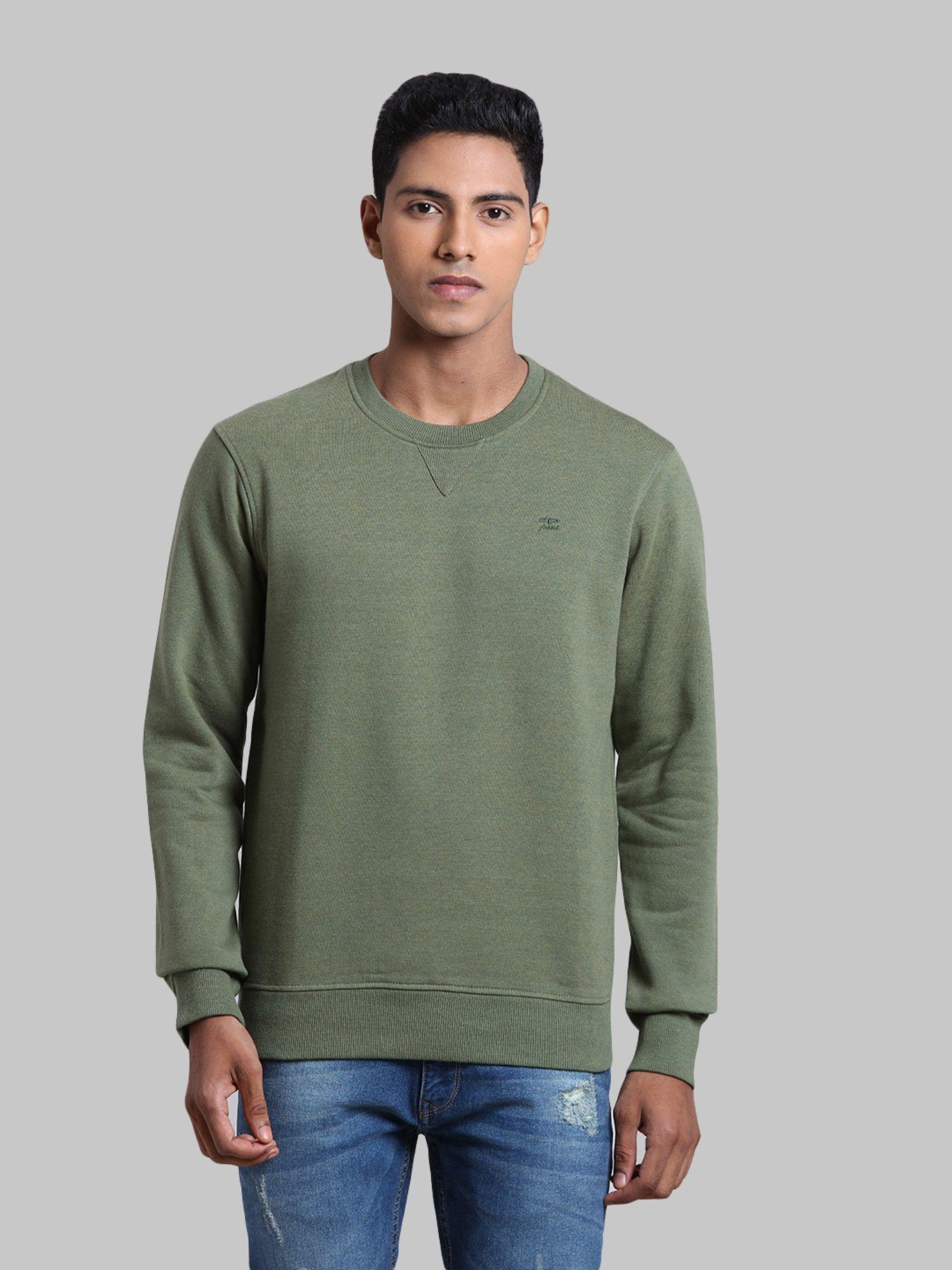 dark green sweatshirt