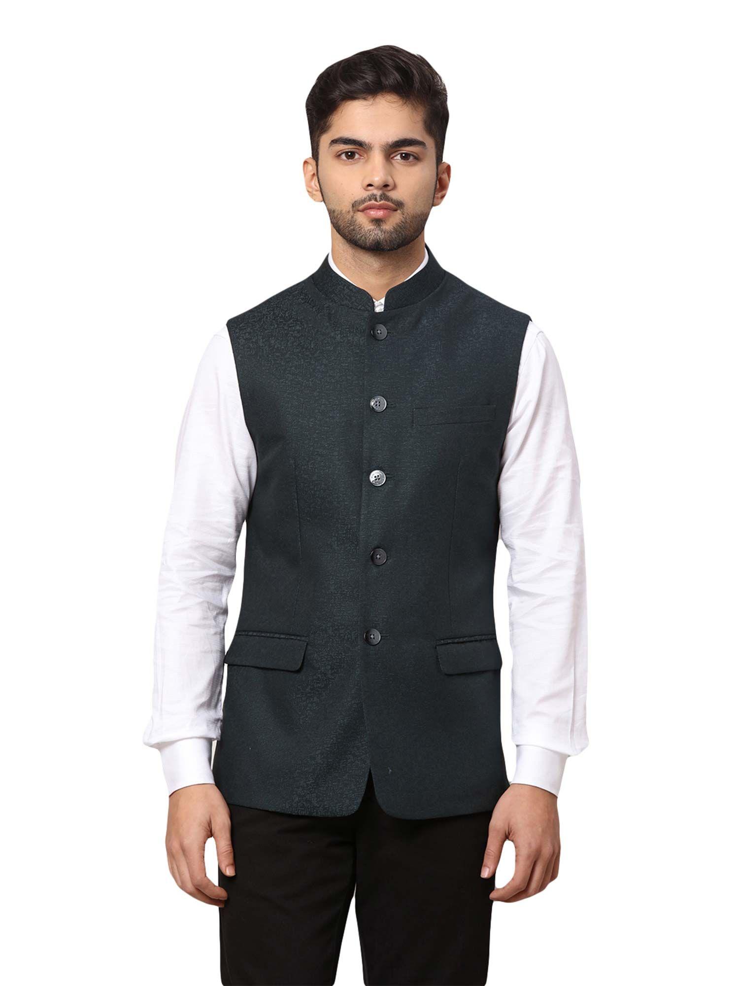 dark green waistcoat