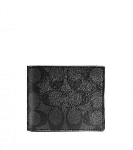 dark grey compact id wallet