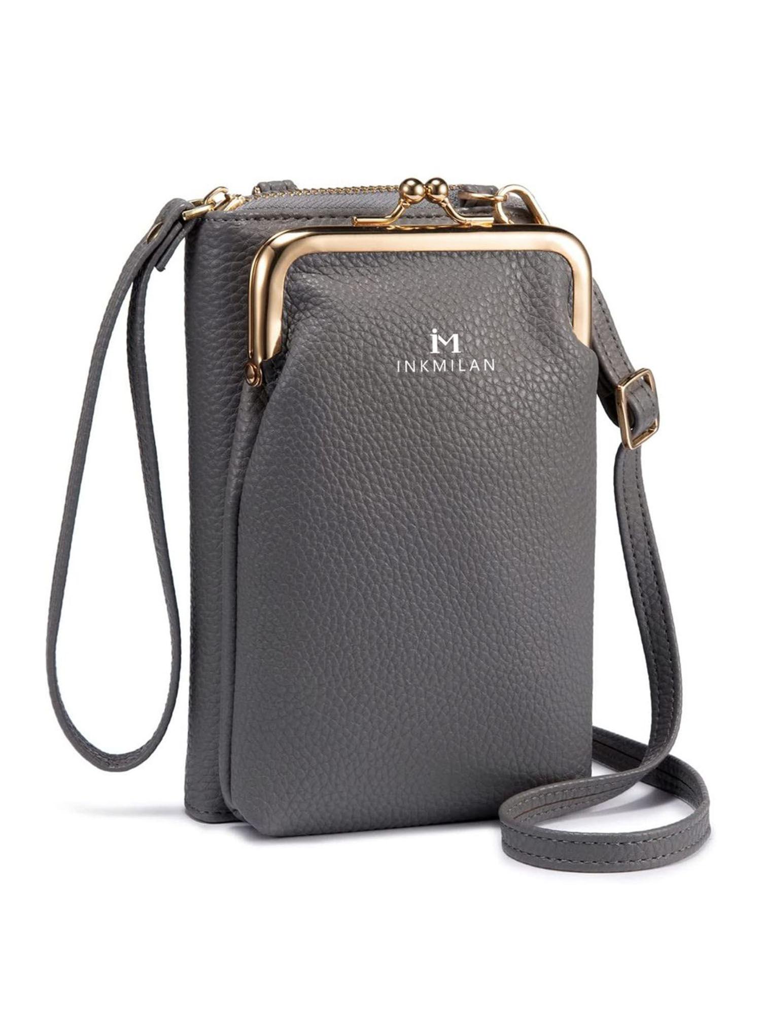 dark grey crossbody bag for women