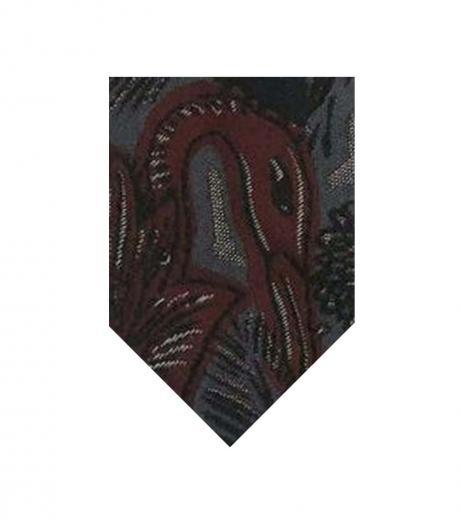 dark grey printed tie