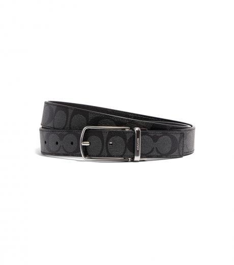 dark grey reversible logo cut to size belt