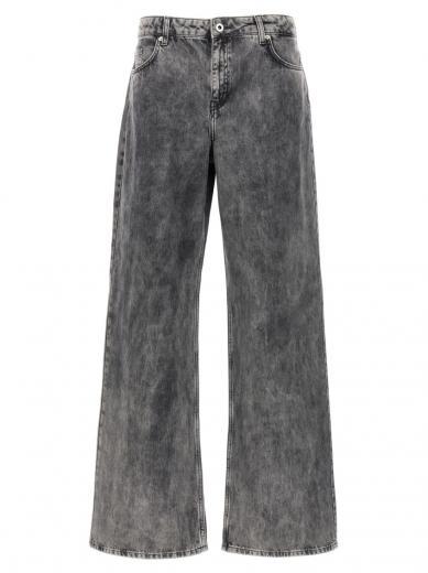 dark grey wide leg jeans