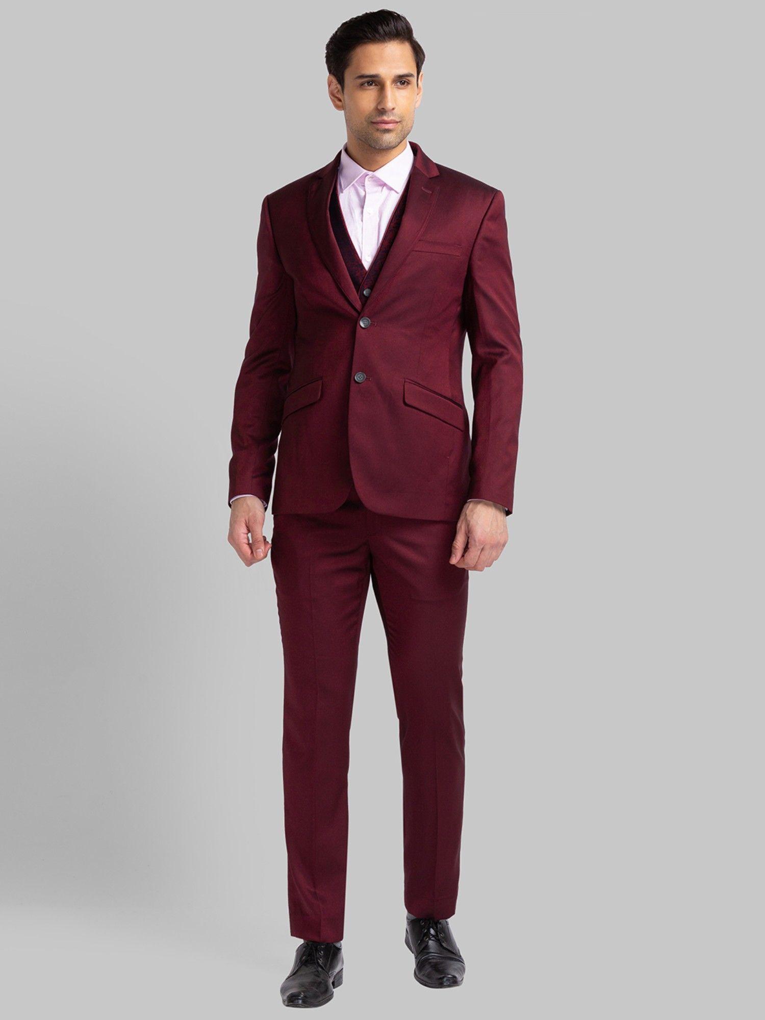 dark maroon suit (set of 3)