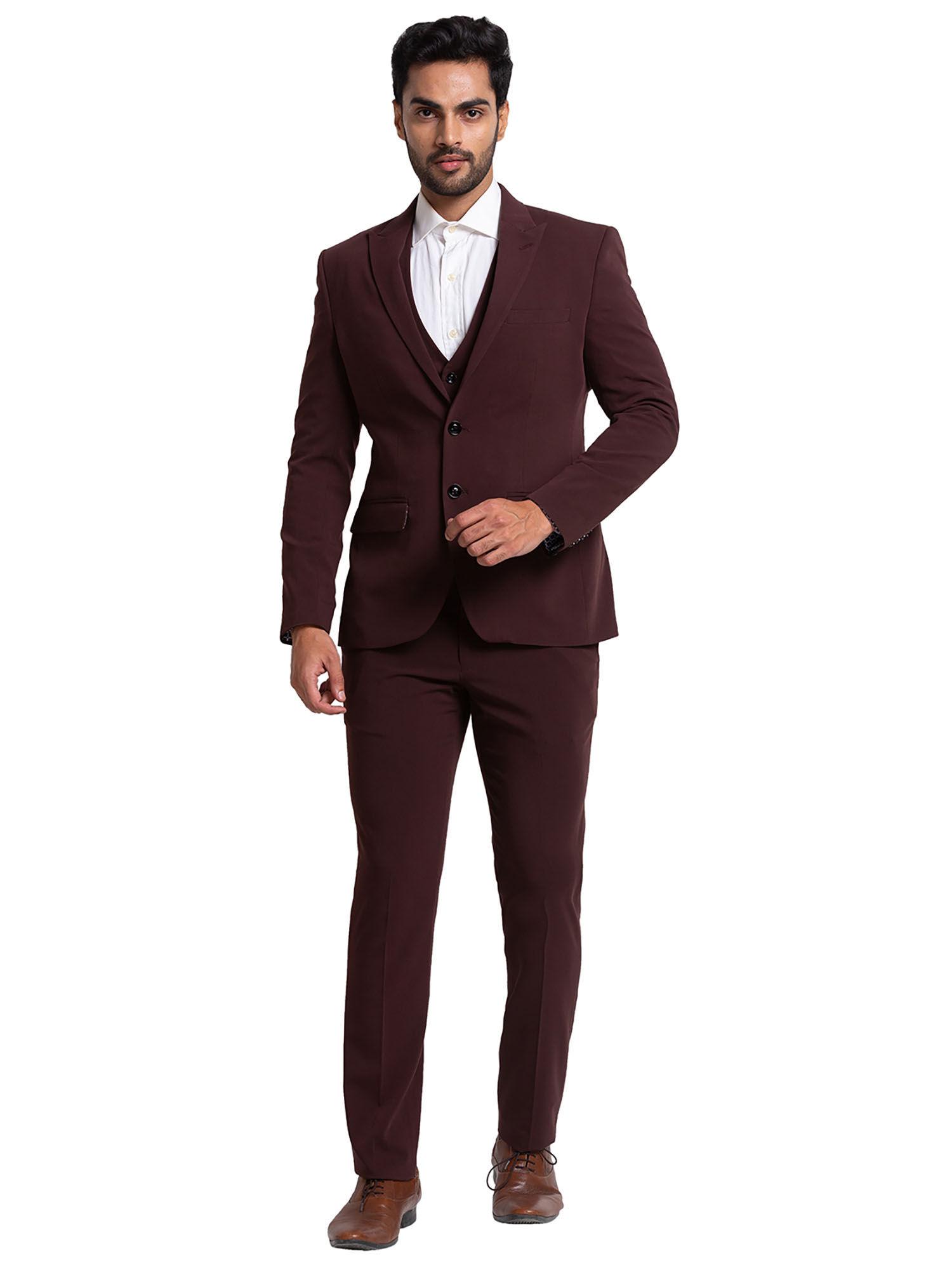 dark maroon suit (set of 3)