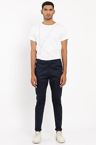 dark navy blue cotton trousers