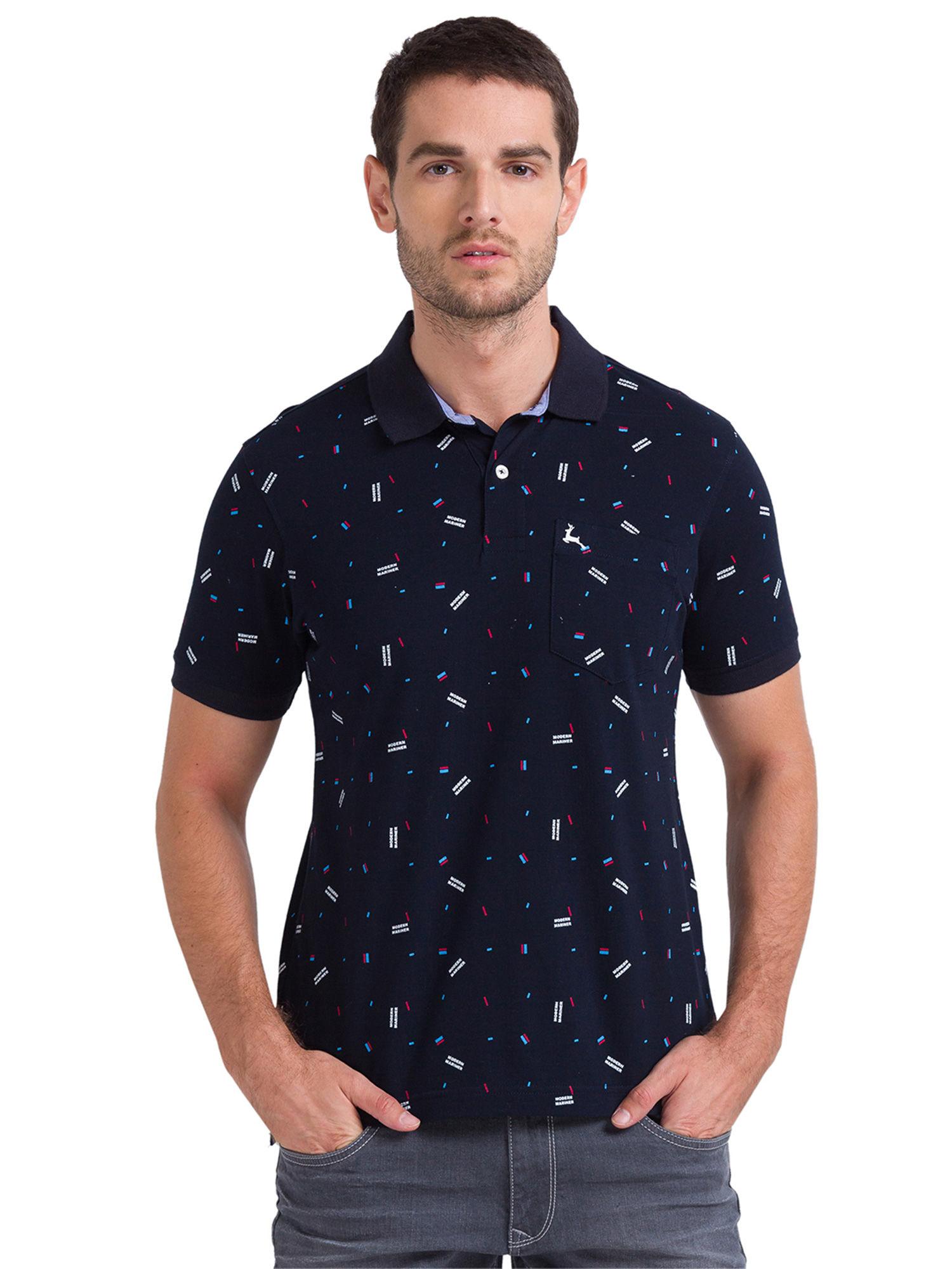 dark navy blue polo t-shirt