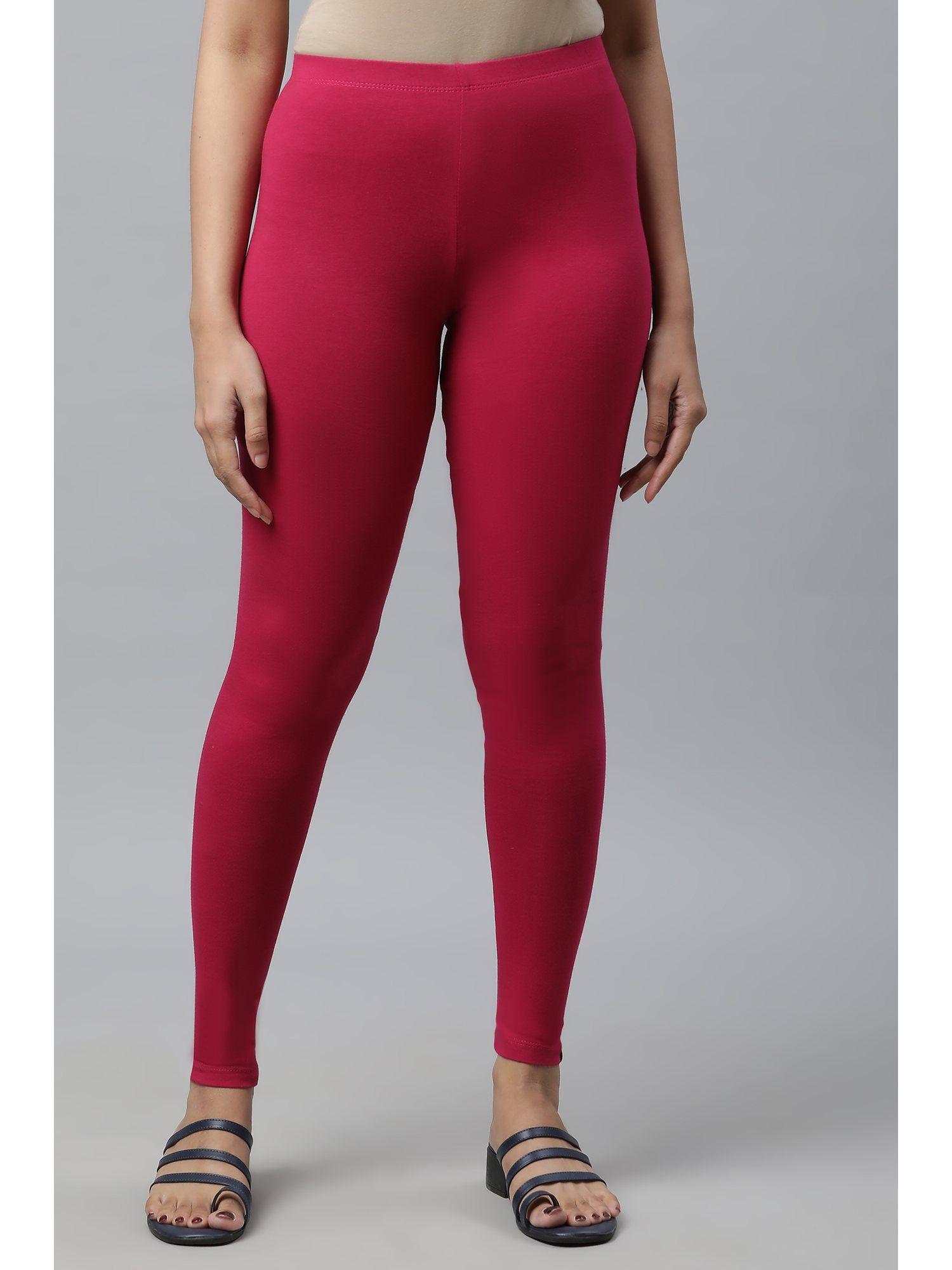 dark pink cotton lycra tights