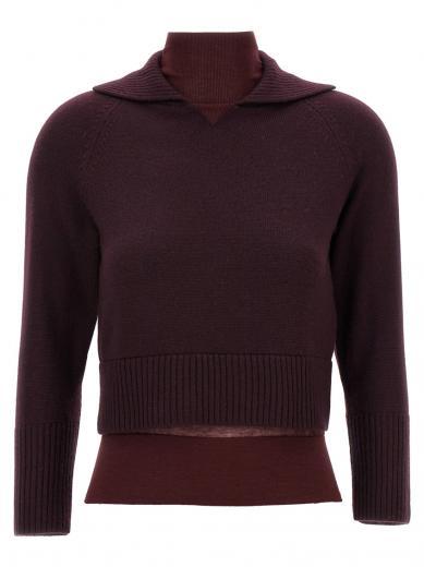 dark purple double layer sweater