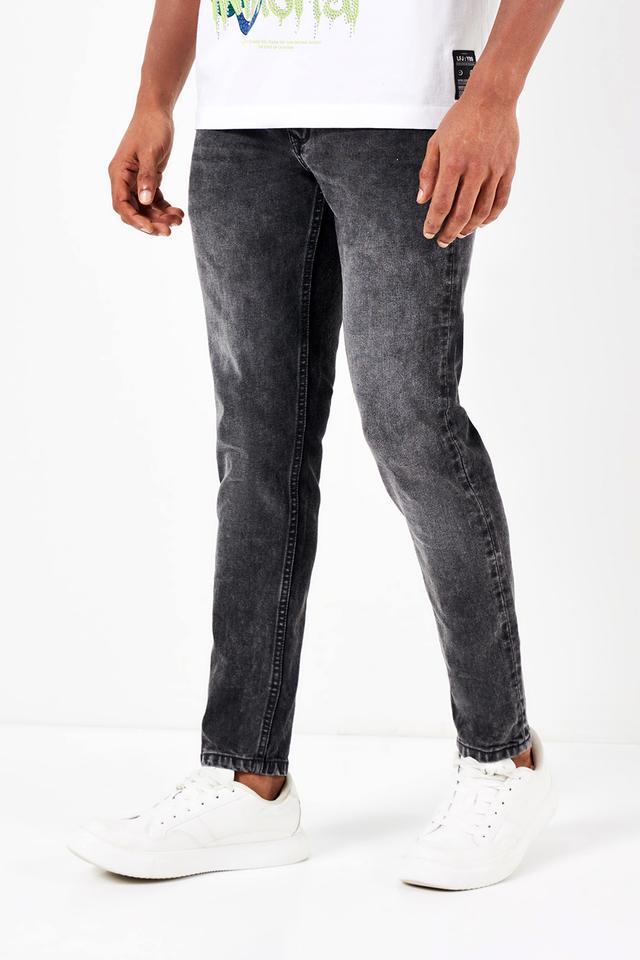 dark wash blended tapered fit mens jeans