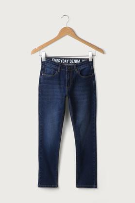 dark wash denim regular fit boys jeans - indigo