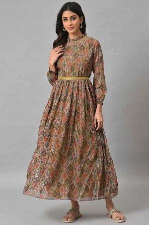 dark yellow victorian dress