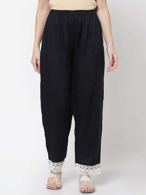 dart studio black regular fit palazzos