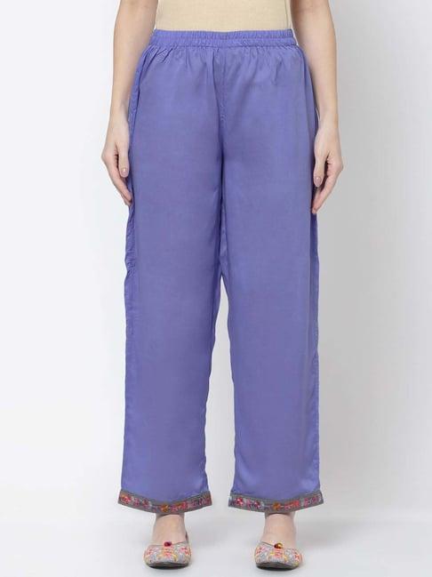 dart studio blue regular fit palazzos