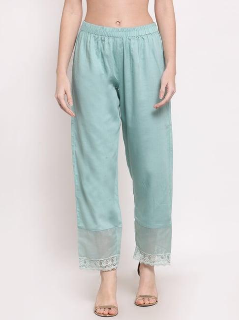 dart studio blue relaxed fit palazzos